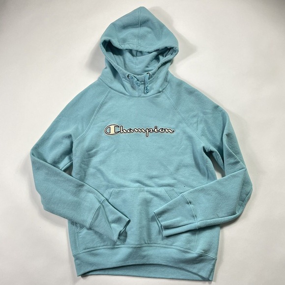 Champion Womens Aqua Color Fleece Pullover Hoodie XS Womens‎ - Picture 1 of 5